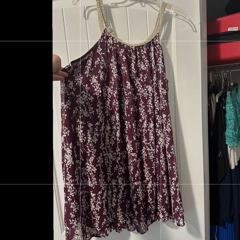 Purple Sleeveless Shift Dress